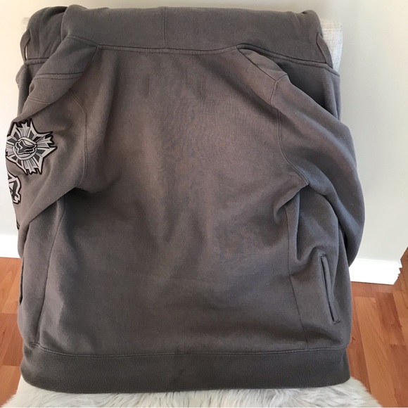 FOX | Grey Patch Zip Up Hoodie - Picture 4 of 12